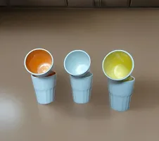 Ceramic Tapri Chai Cup Set of 6 (100ml Each) (Multicolour)-thumb2