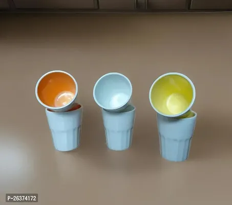 Ceramic Tapri Chai Cup Set of 6 (100ml Each) (Multicolour)-thumb3