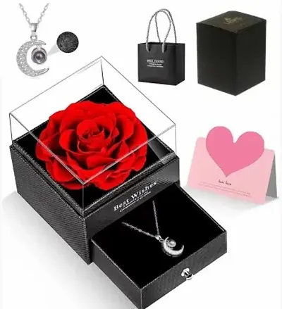 Beautiful Artificial Flower, Jewellery, Greeting Card, Showpiece Gift Set