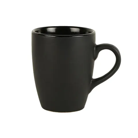 Sanskriti Ceramic Serving Black Matte Finish Coffee Mug Tea Cup - 1 Piece, 300 ML