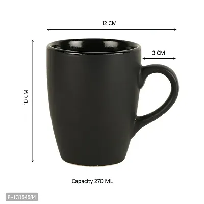 Signowell Mate Finish  Glossy inside Ceramic Tea Cup, Coffee Mug, Coffee Cup with Glossy Finish inside, Dishwasher Safe, Premium Classic Look for Coffee  Tea, 270 ml-thumb3