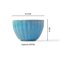 Signowell Gloss Finish designer Premium Bowl | Gloss Finish design with Golden Top for looking good | Color Blue | Design Marble | Capacity 210 ml (Pack of 4)-thumb3