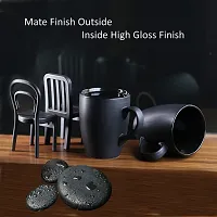 Signowell Mate Finish  Glossy Inside Ceramic Tea Cup, Coffee Mug, Coffee Cup with Glossy Finish inside, Dishwasher Safe, Premium Classic Look for Coffee  Tea, 270 ml (Pack of 2)-thumb3