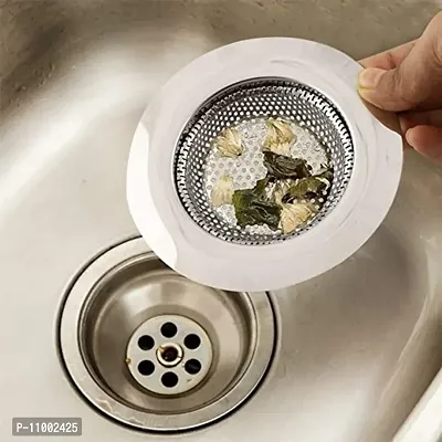 Kitchen Sink Strainer Heavy-Duty Stainless-Steel Drain Basin Basket Filter Stopper Drainer Jali-thumb0