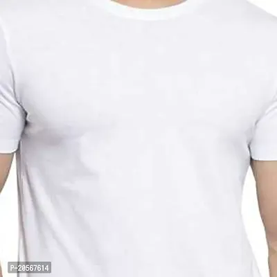 ADTOO, Cotton Round Neck T-Shirt for Men 001 (40, White)-thumb5