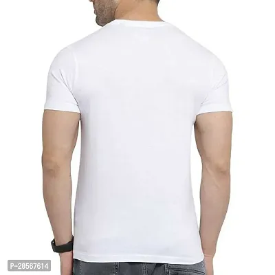 ADTOO, Cotton Round Neck T-Shirt for Men 001 (40, White)-thumb4