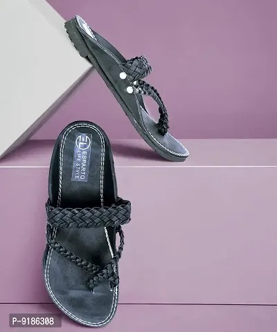 Stylish Black PU Self Design Sandals For Men
