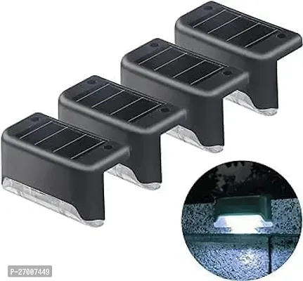 Solar Deck Lights Outdoor 4 Pack Solar Waterproof LED Solar Lights for Outdoor Stairs, Step, Fence, Yard, Patio, and Pathway-thumb0