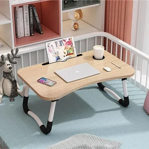 Laptop Table or Study Table with Coffee Mug Stand and Mobile Stand