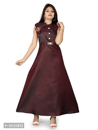 Satin Gown For Women-thumb3