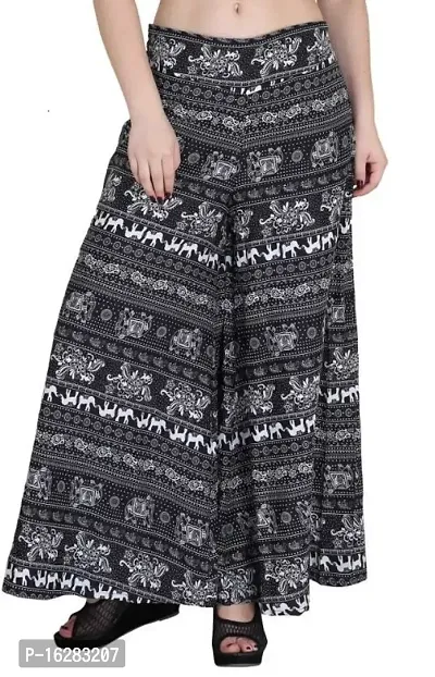 Classic Crepe Printed Palazzos for Women