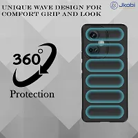 Lilliput Back Cover For VIVO Y200 5G (Matte Soft Silicon Wave Case - Black)-thumb2