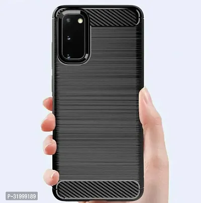 Designer Black Rubber Back Cover For Samsung Galaxy S20 Fe 5G-thumb2