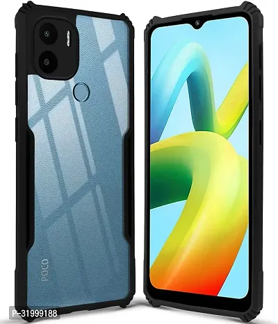 Designer Black Polycarbonate Back Cover For Poco C51-thumb0