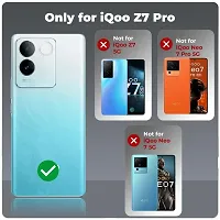 Lilliput Back Cover For IQOO Z7 PRO, VIVO T2 PRO (Matte Soft Silicon Wave Case - Black)-thumb1