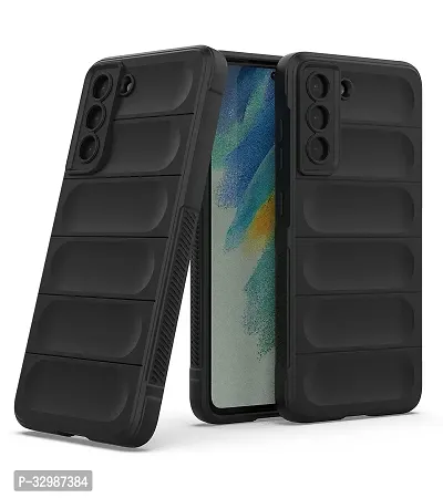 Lilliput Back Cover For SAMSUNG GALAXY S21 FE (Matte Soft Silicon Wave Case - Black)