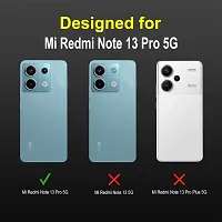 Lilliput Back Cover For MI REDMI NOTE 13 PRO 5G (Matte Soft Silicon Wave Case - Black)-thumb1