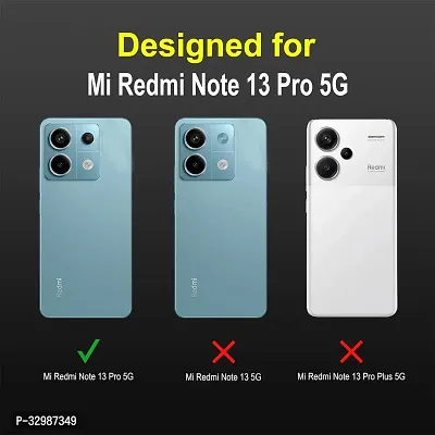 Lilliput Back Cover For MI REDMI NOTE 13 PRO 5G (Matte Soft Silicon Wave Case - Black)-thumb2