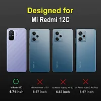 Lilliput Back Cover For MI REDMI 12C 5G (Matte Soft Silicon Wave Case - Black)-thumb1