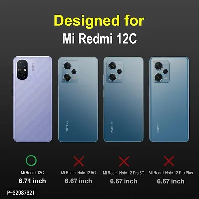 Lilliput Back Cover For MI REDMI 12C 5G (Matte Soft Silicon Wave Case - Black)-thumb2