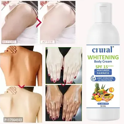 CRURAL Whitening Fairness Body Cream SPF 15++++ with Mix Fruits For UVA/B Protect Hydration  Skin Whitening, Glowing | For All Skin Types 50 ML-thumb0