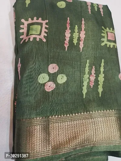 Beautiful Cotton Saree With Blouse Piece For Women-thumb0