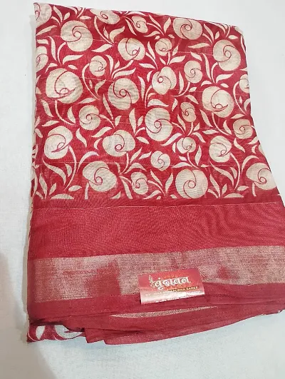 New In Cotton Saree with Blouse piece 