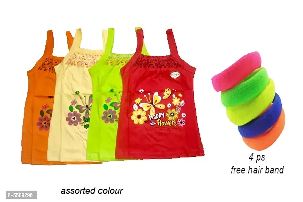 girl kids chiku printed inner with free gift pack of 4