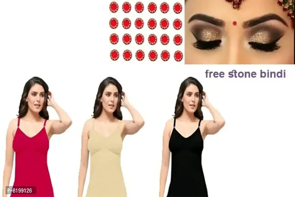Girls cotton bra camisole slips with free bindi