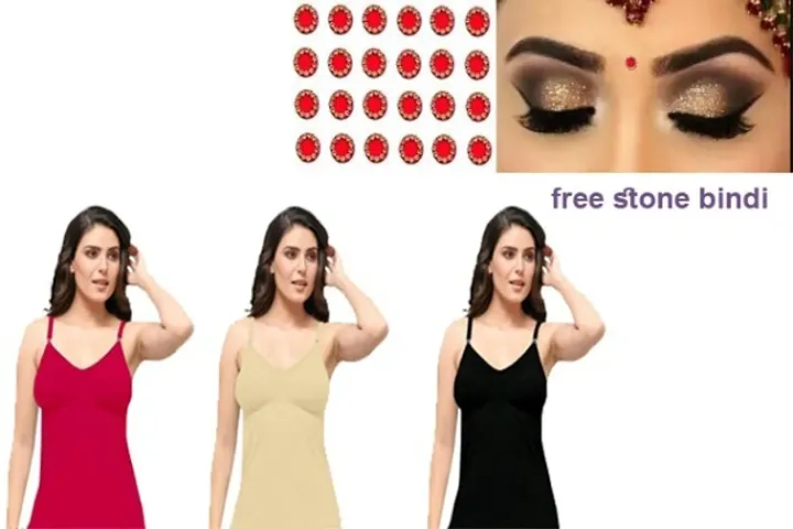 Girls bra camisole slips with free bindi