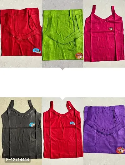 Tip top girl kids cotton inner camisole slips pack of 6