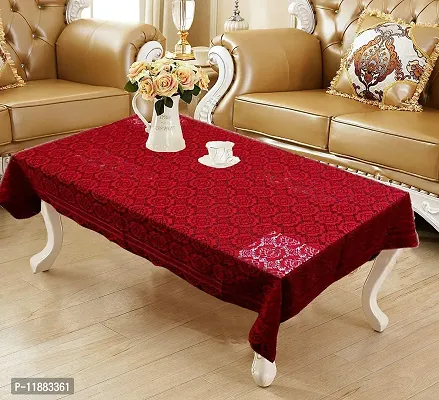 Jainco Decor ? Cotton Dining Center Table Cover ,Tablecloth,36*60 inches (Crotia) (Maroon)