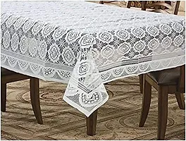 Jainco Decor ? Cotton Dining Center Table Cover ,Tablecloth,36*60 inches (Crotia) (White)-thumb1