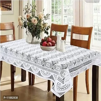 Jainco Decor ? Cotton Dining Center Table Cover ,Tablecloth,36*60 inches (Crotia) (White)