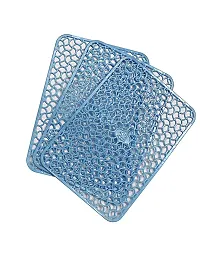 Jainco Decor ? Multipurpose PVC Anti Fridge Mat Jali/Drawer Mats Jali/Placemat Jali (Blue Fridge Mat (Pack of 6))-thumb2