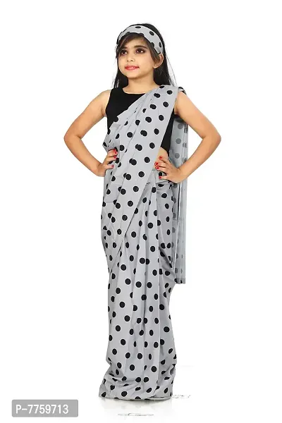 COMRATE Kids Silk Saree For Girl's-thumb0