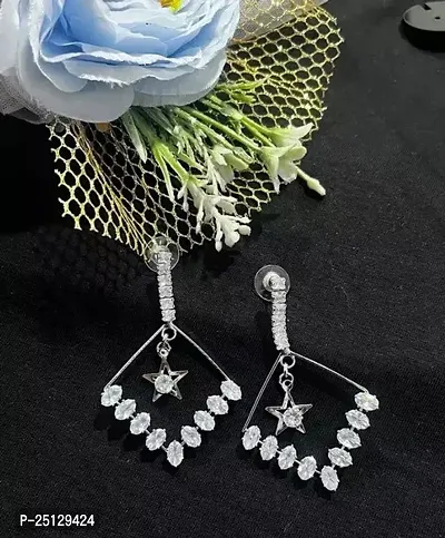 Stylish Silver Plated Earrings For Women