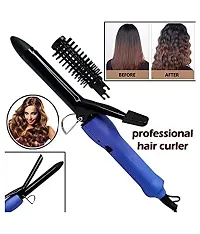 16B Hair Curler Hair Straightener  (Blue  Black)-thumb1