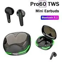 Pro 60 TWS Wireless Earbuds with Colorful Breathing Lights and Easy Touch Controls --thumb2