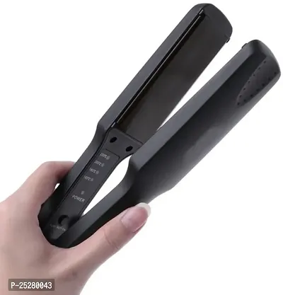 Temperature Control Professional Hair Straightener Km-329 (Black)-thumb4