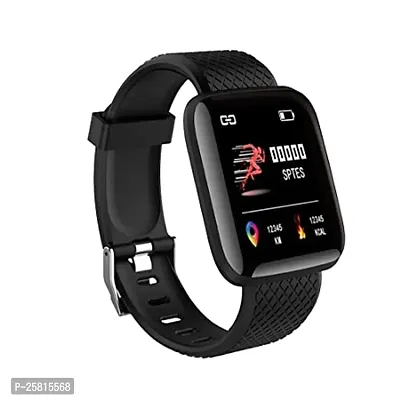 multifunctional ID116 watch Smartwatch  (Black Strap, Free size) pack of 1