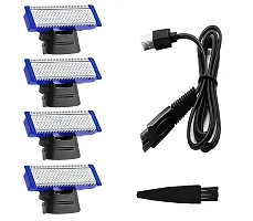 4 Pack Replacement Heads for Rechargeable Shaver Solo Trimmer Micro and Touches Replacement Cutter Head include 2 Clean Brush(pack of 1)-thumb3