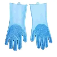 Magic Silicone Dish Washing Hand Gloves ( Pack of 1) Assorted-thumb2