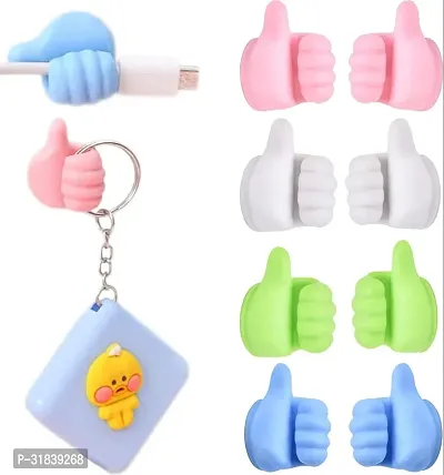 Multipurpose Wall Mounted Silicone Thumb Holder Hooks for Hanging Stick - Pack of 1