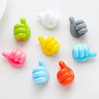 Silicon Thumb Holder Hooks Multicolor Adhesive Cable Clips Organizer Hook(pack of 1)-thumb3