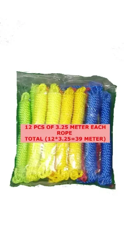 12 Pcs Of Multipurpose  Rope, For Drying Cloth , Hanging Rope , Kapde Sukhane Ke Liye Rassi. Brand Js90 Foods Gupta Trader