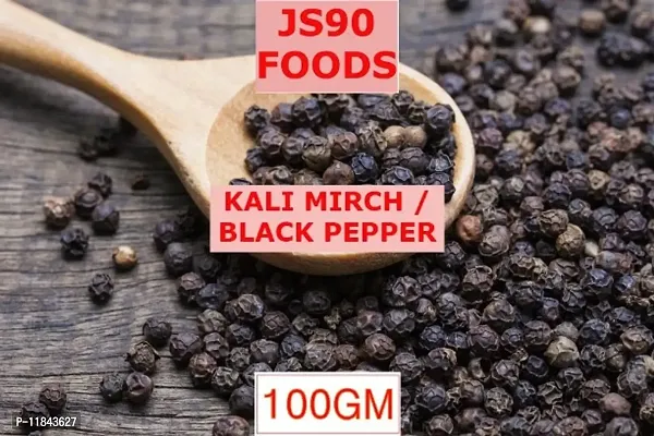 100GM Kali Mirch Sabut , Black Pepper Whole , JS90 FOODS