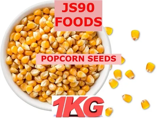 1KG Popcorn Kernel Seeds, Ready To Cook (Use Your Own Oil) Makki, Makka , Maize JS90 FOODS GUPTA TRADER