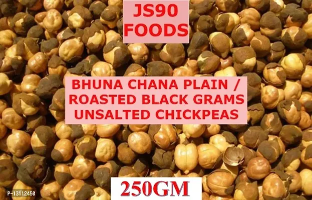 250GM Bhuna Chana Plain , Roasted Black Grams , Chickpeas , Unsalted , With Skin , JS90 FOODS , GUPTA TRADER-thumb0