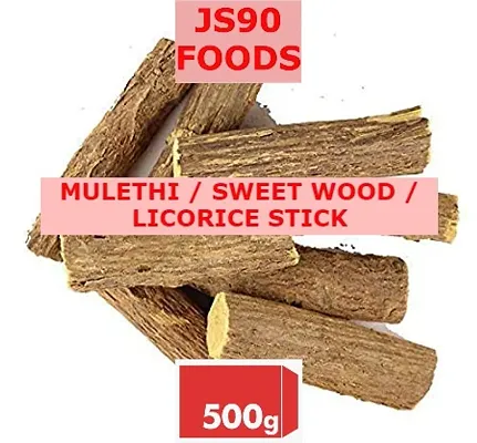 500GM Mulethi , Sabut, Mulaithi , Root , Lakdi , Sweet Wood Stick , Licorice , Liqourices , JS90 FOODS , GUPTA TRADER